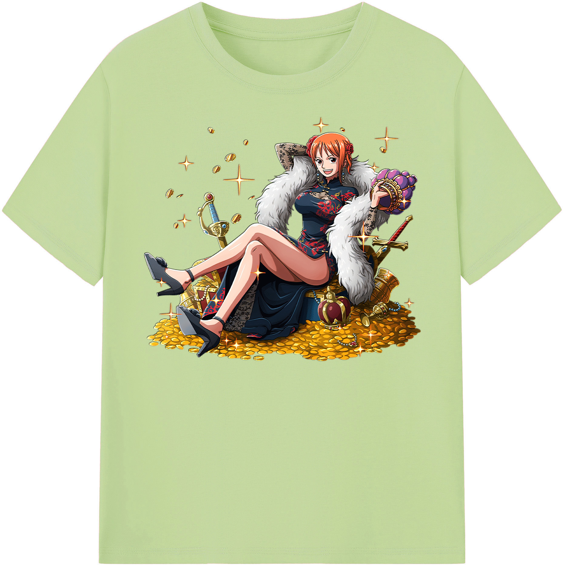 ワンピース ナミ ONE PIECE Nami 綿100％半袖Tシャツ（フロントプリント）